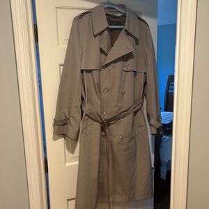 Men's Beige Trench Coat zip Liner